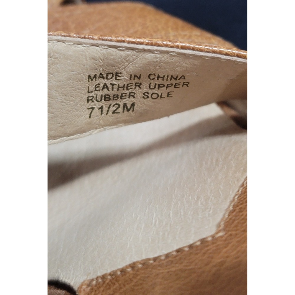 Michael Michael Kors Luggage Leather Penelope x Strap Sandals Size 7.5 M‎ - Picture 6 of 8